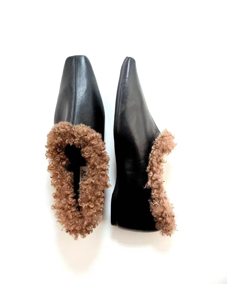 Point Toe Fuzzy Trim Flats sold by Raboesy product image thumbnail 3