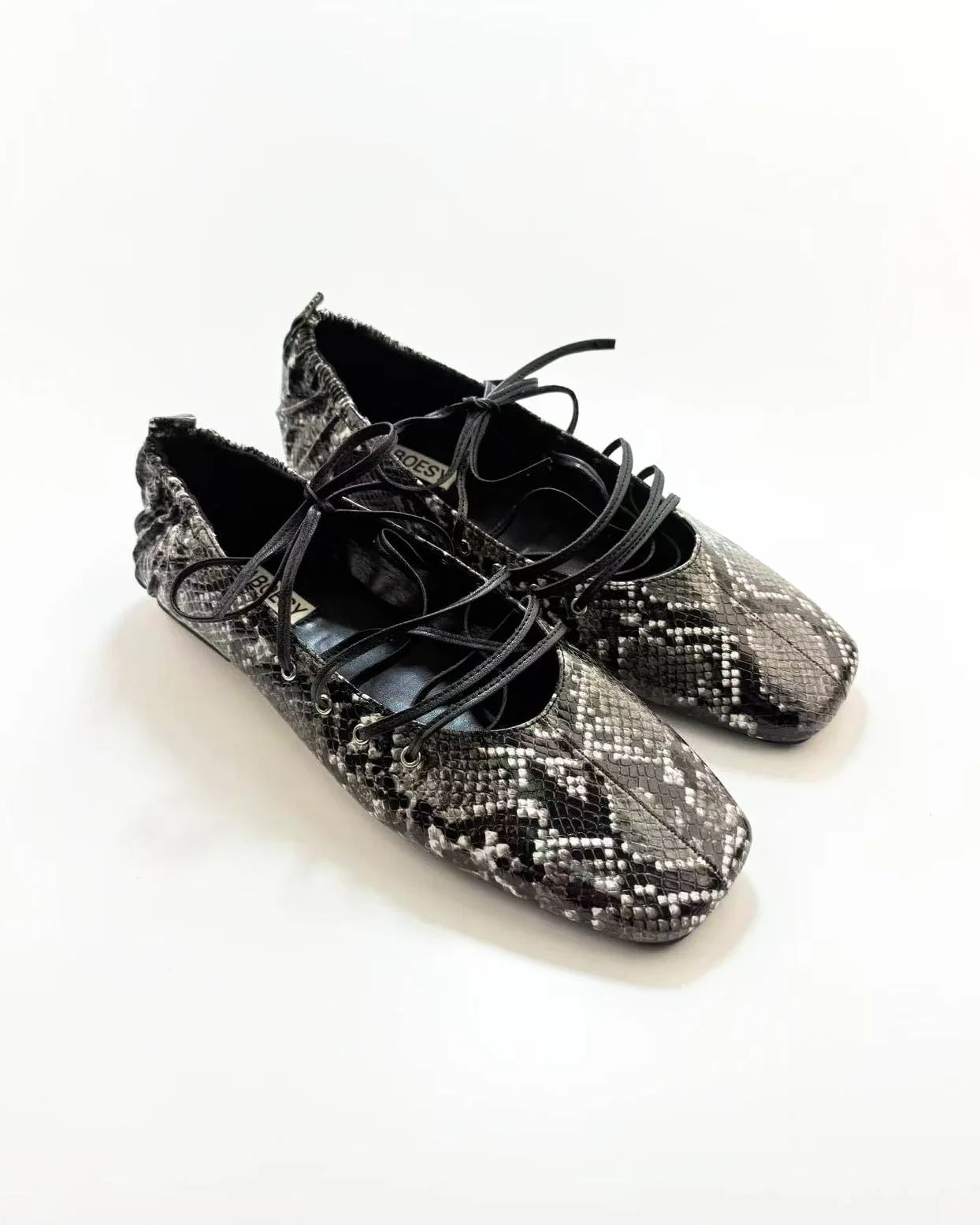 Leopard Print Lace Up Ballet Flats sold by Raboesy product image thumbnail 3