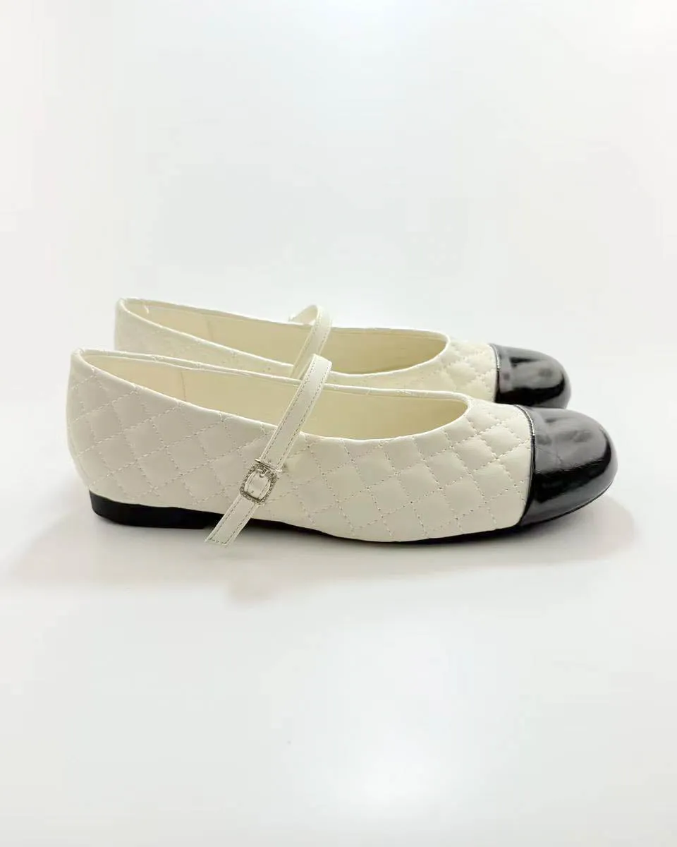 Quilted Color Block Ballet Flats sold by Raboesy product image thumbnail 2