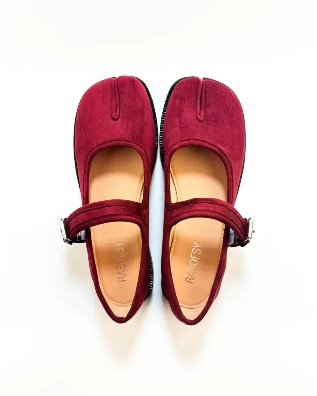 Suede Tabi Mary Jane Flats sold by Raboesy