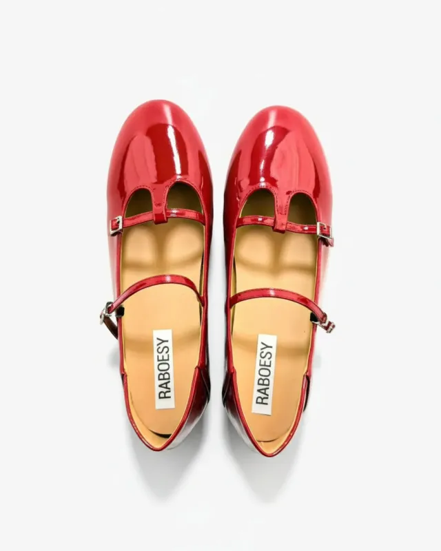 Round Toe Strappy Ballet Flats sold by Raboesy