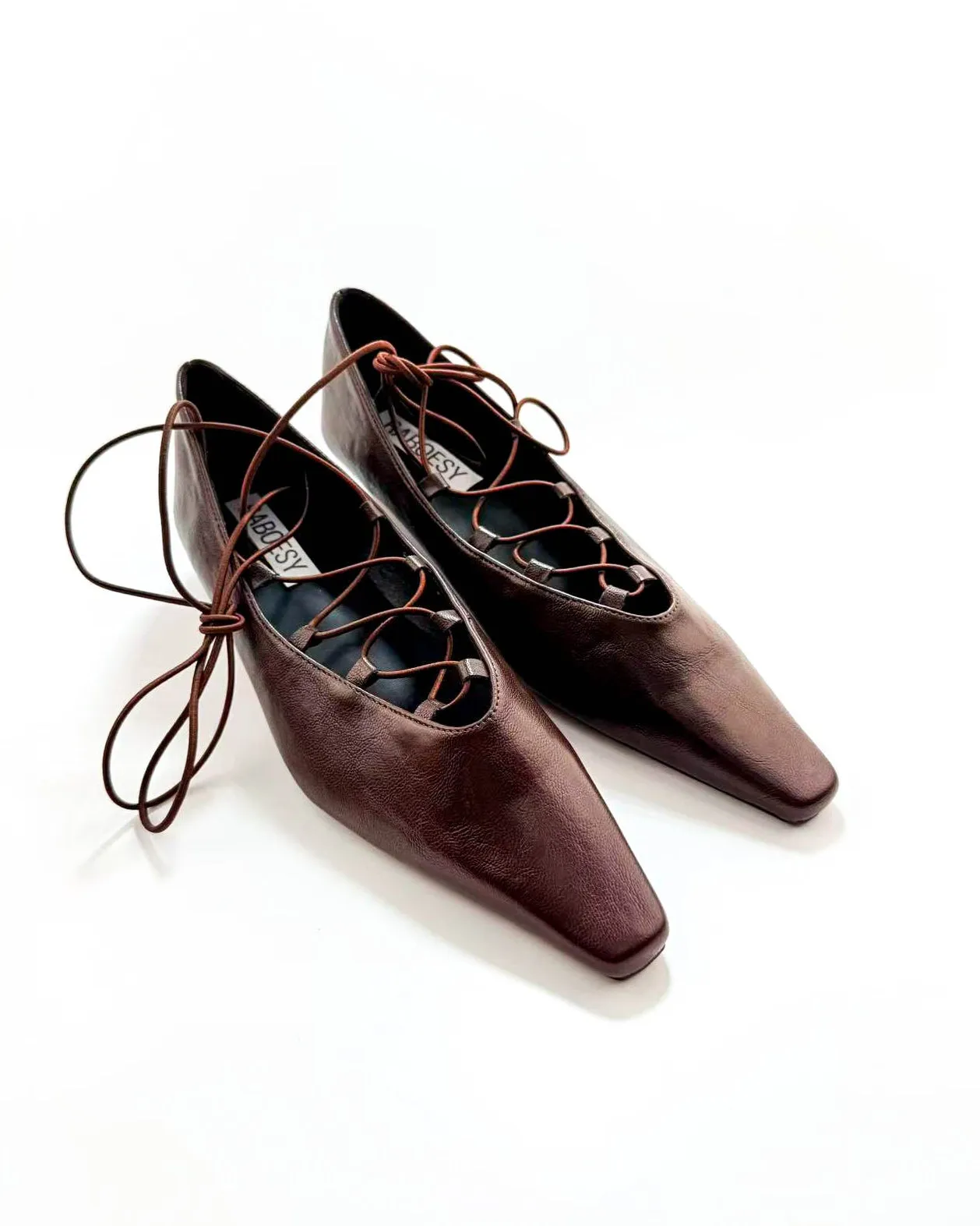 Square Toe Crisscross Straps Flats sold by Raboesy product image thumbnail 3