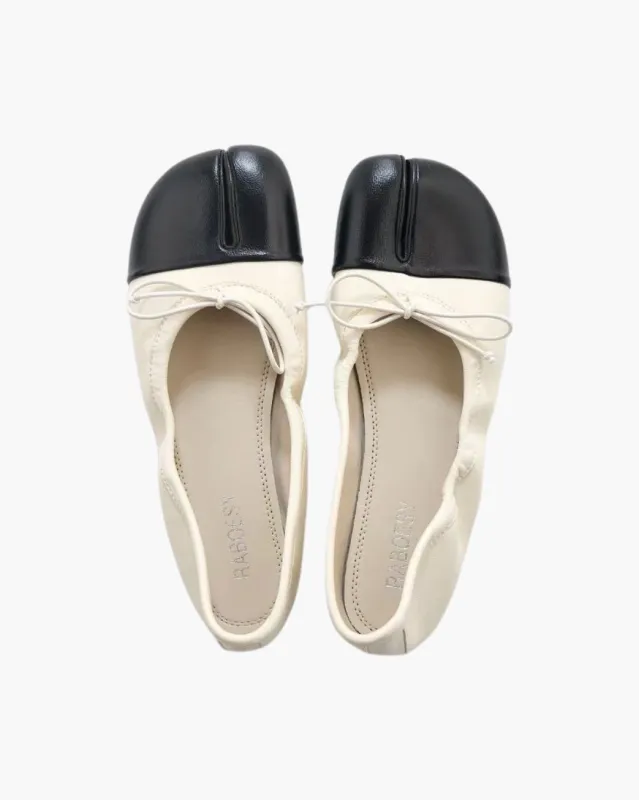 Foldable Color Block Tabi Flats sold by Raboesy