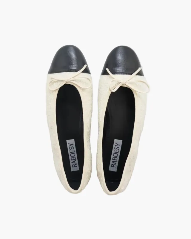 Color Block Bow Ballet Flats sold by Raboesy