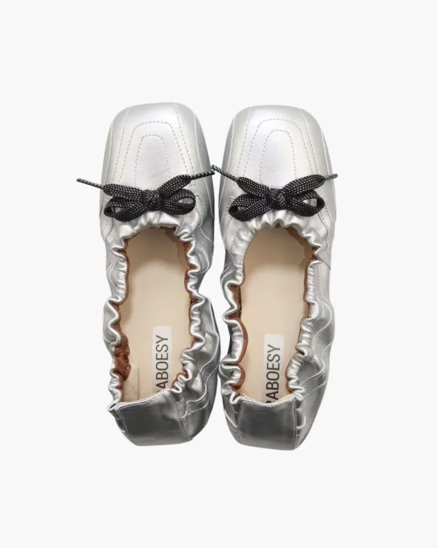 Square Toe Folding Ballet Flats sold by Raboesy