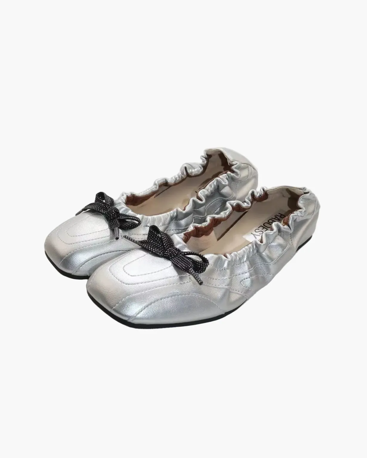 Square Toe Folding Ballet Flats sold by Raboesy product image thumbnail 4