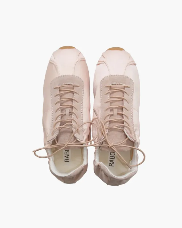 Satin Round Toe Tied Ballet Sneakers sold by Raboesy
