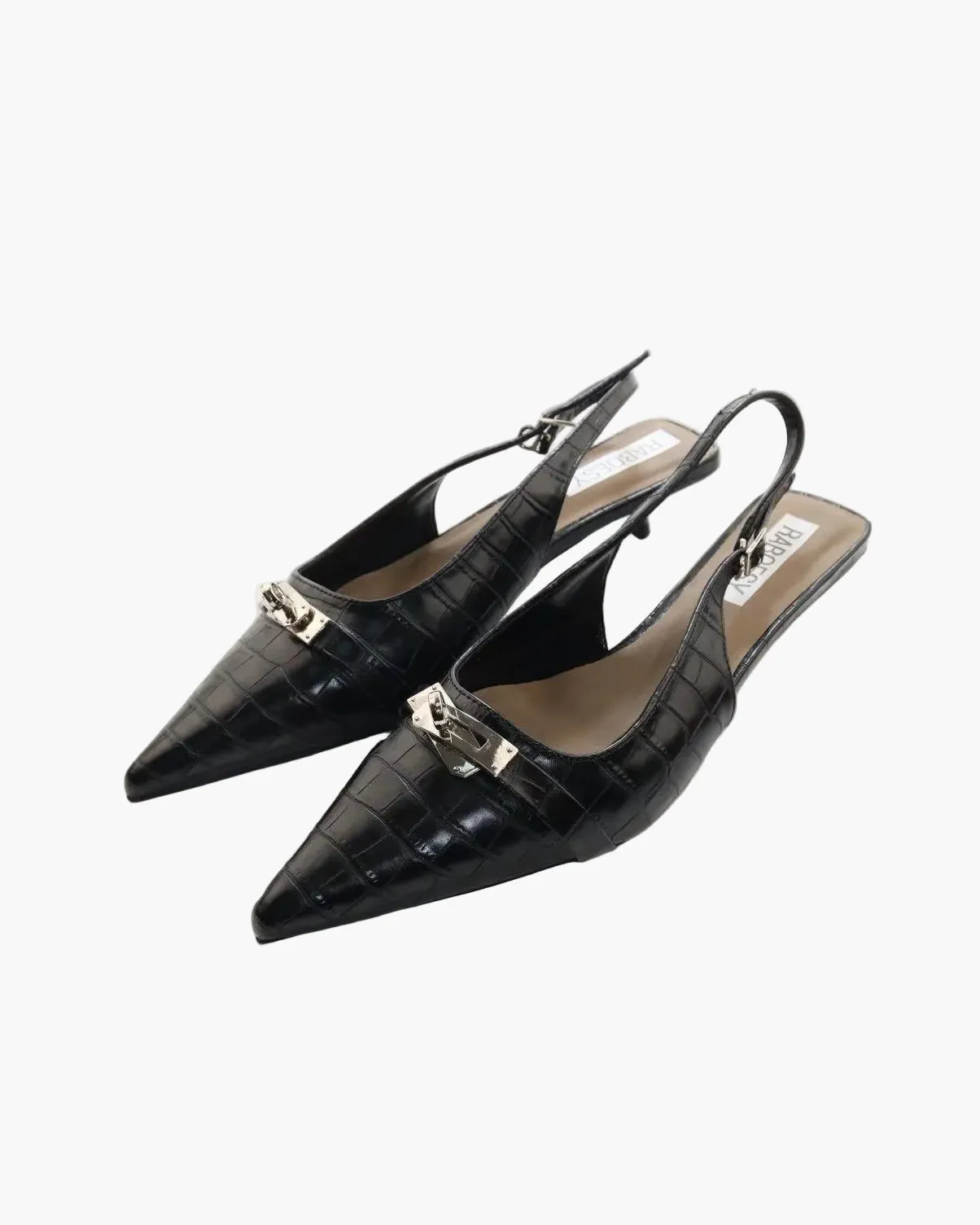 Point Toe Slingback Kitten Heels sold by Raboesy product image thumbnail 4