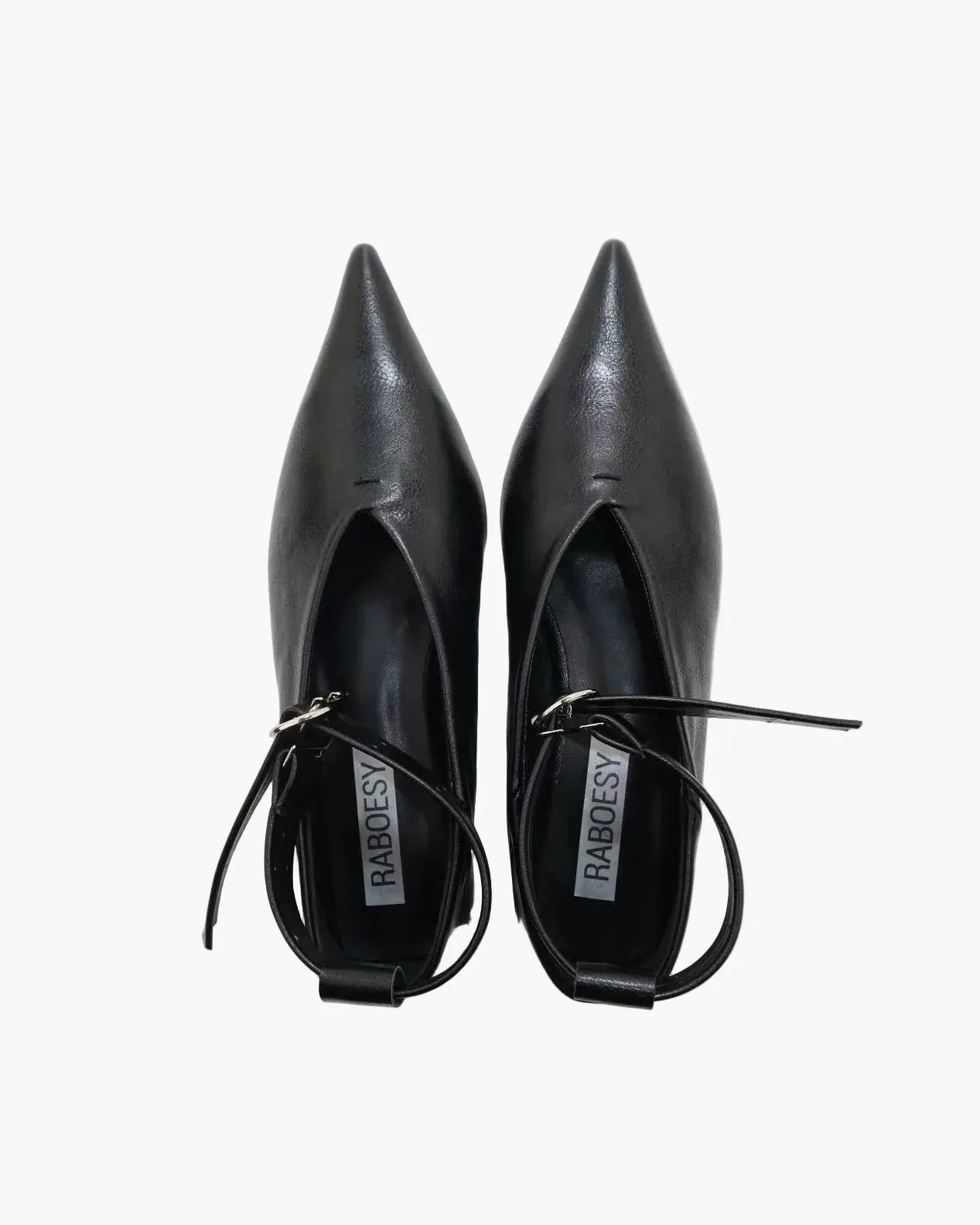 Point Toe Ankle Strap Flats sold by Raboesy