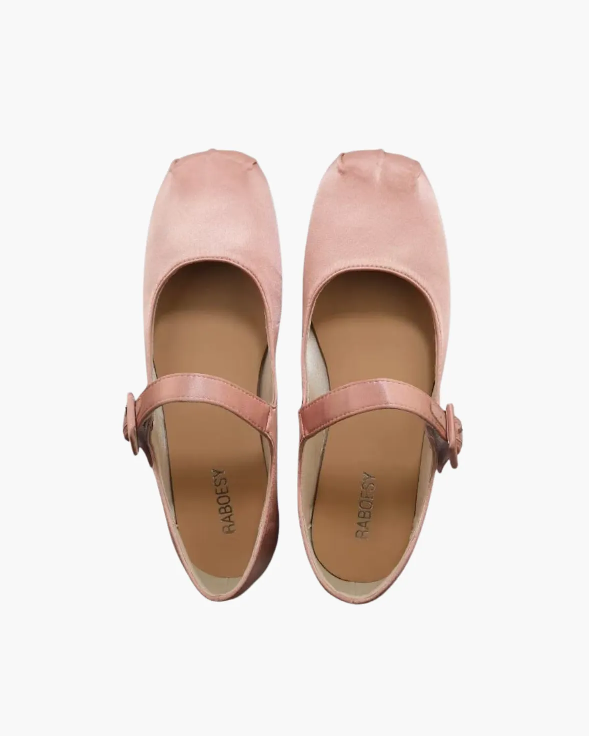 Satin Square Toe Mary Jane Flats sold by Raboesy