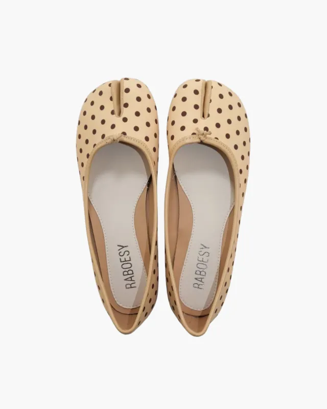 Satin Polka Dots Ballet Flats sold by Raboesy