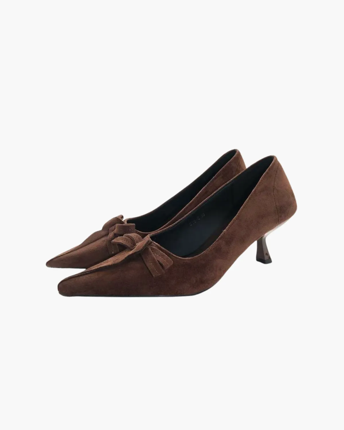 Suede Tie Bow Pointed Toe Heels sold by Raboesy product image thumbnail 5