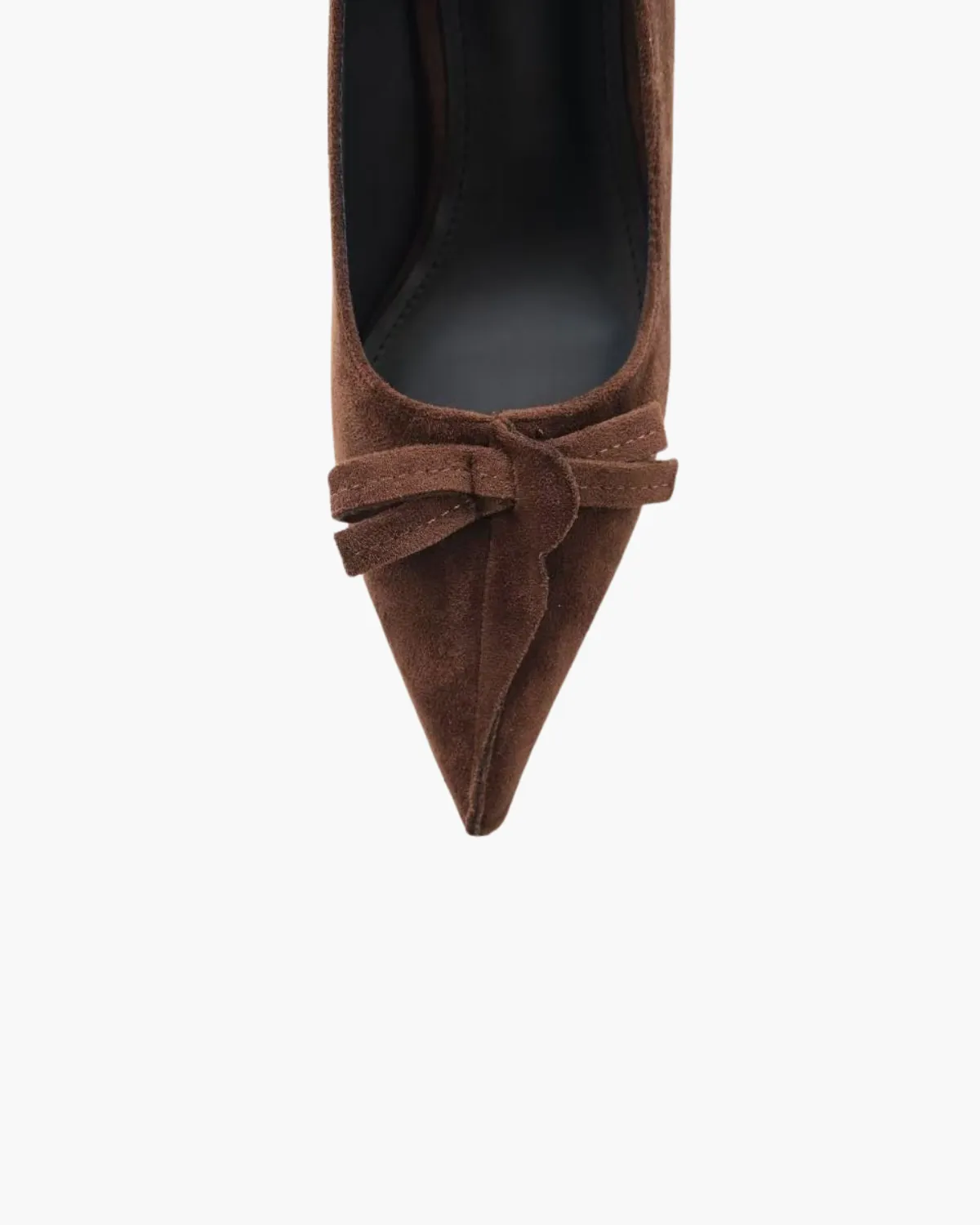 Suede Tie Bow Pointed Toe Heels sold by Raboesy product image thumbnail 4