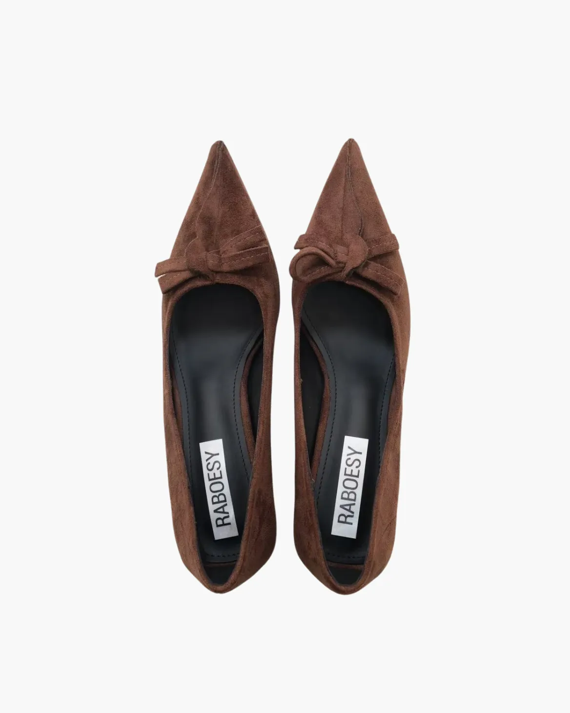 Suede Tie Bow Pointed Toe Heels sold by Raboesy product image thumbnail 3