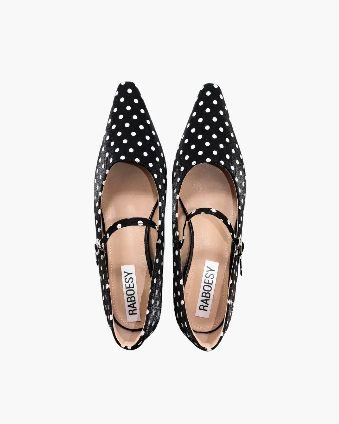 Polka Dot Mary Jane Kitten Heels sold by Raboesy product image thumbnail 3