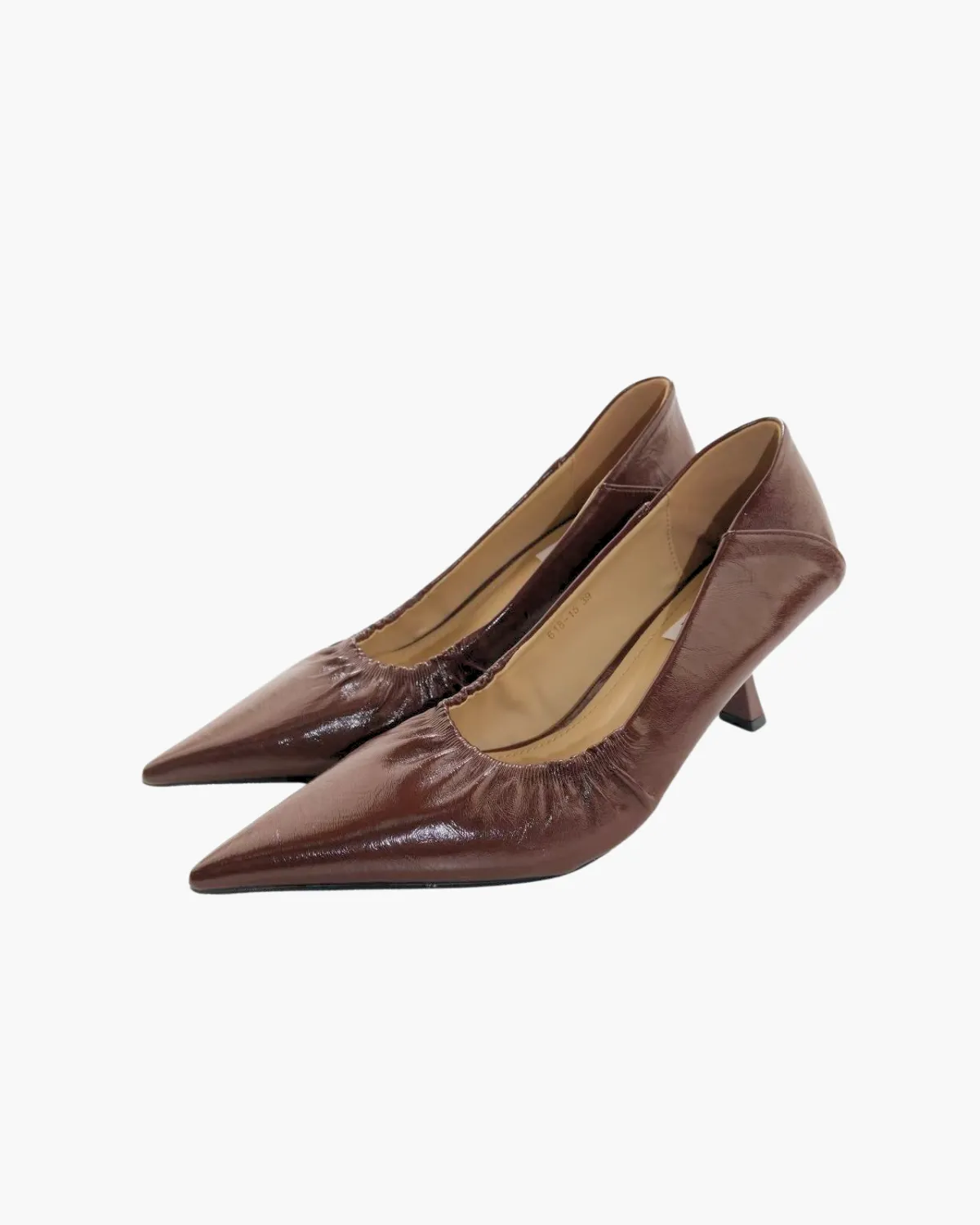 Pointed Toe Ruched Kitten Heels sold by Raboesy product image thumbnail 5