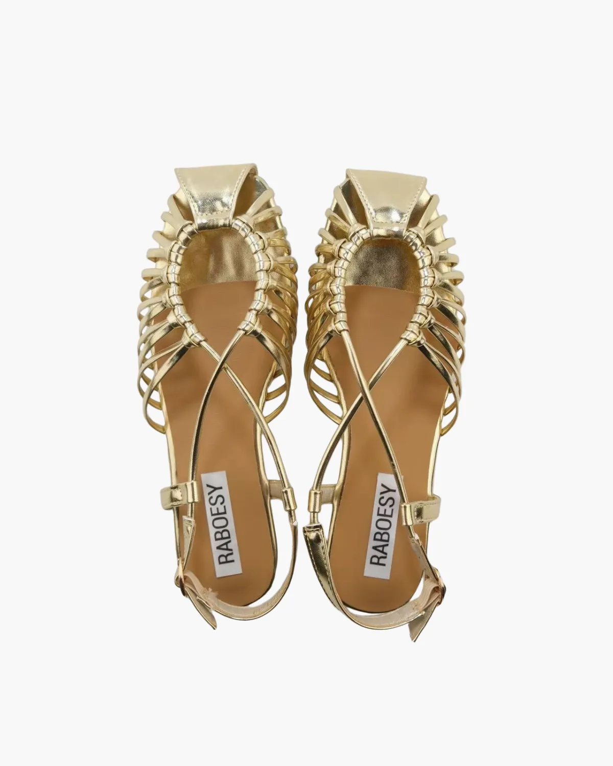 Woven Strappy Caged Slingback Sandals sold by Raboesy product image thumbnail 3