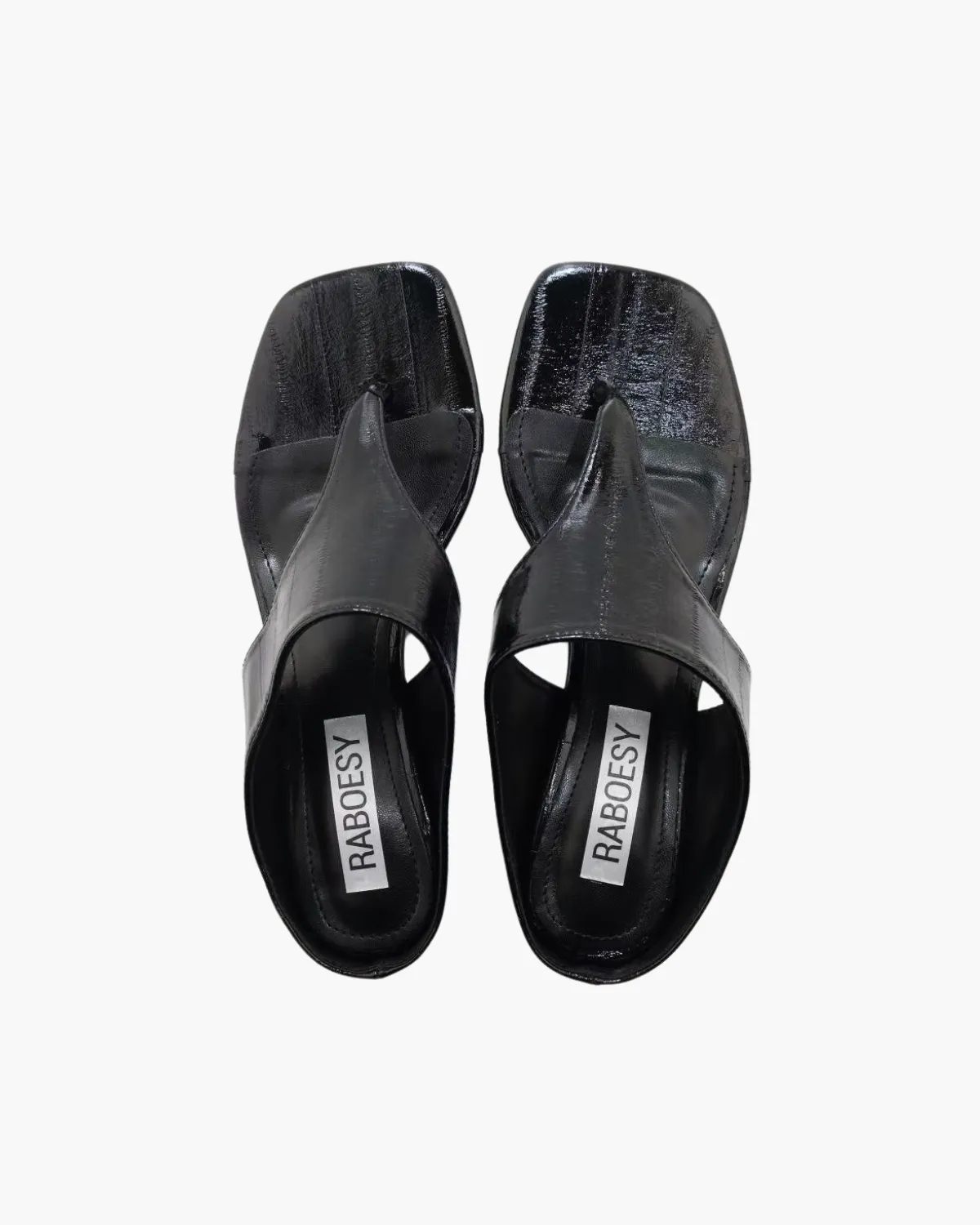 Square Toe Thick Heeled Thong Sandals sold by Raboesy product image thumbnail 3