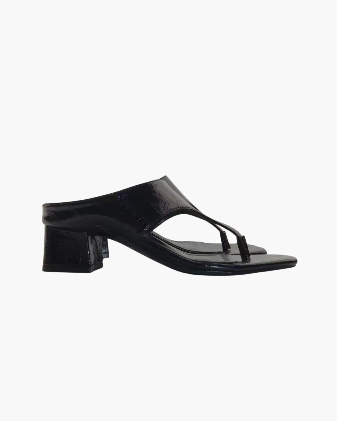 Square Toe Thick Heeled Thong Sandals sold by Raboesy