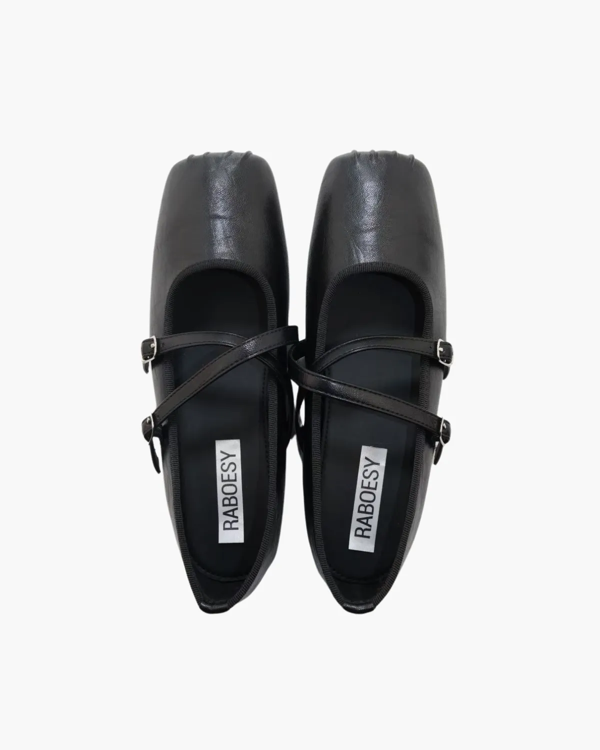 Square Toe Cross Criss Ballet Flats sold by Raboesy