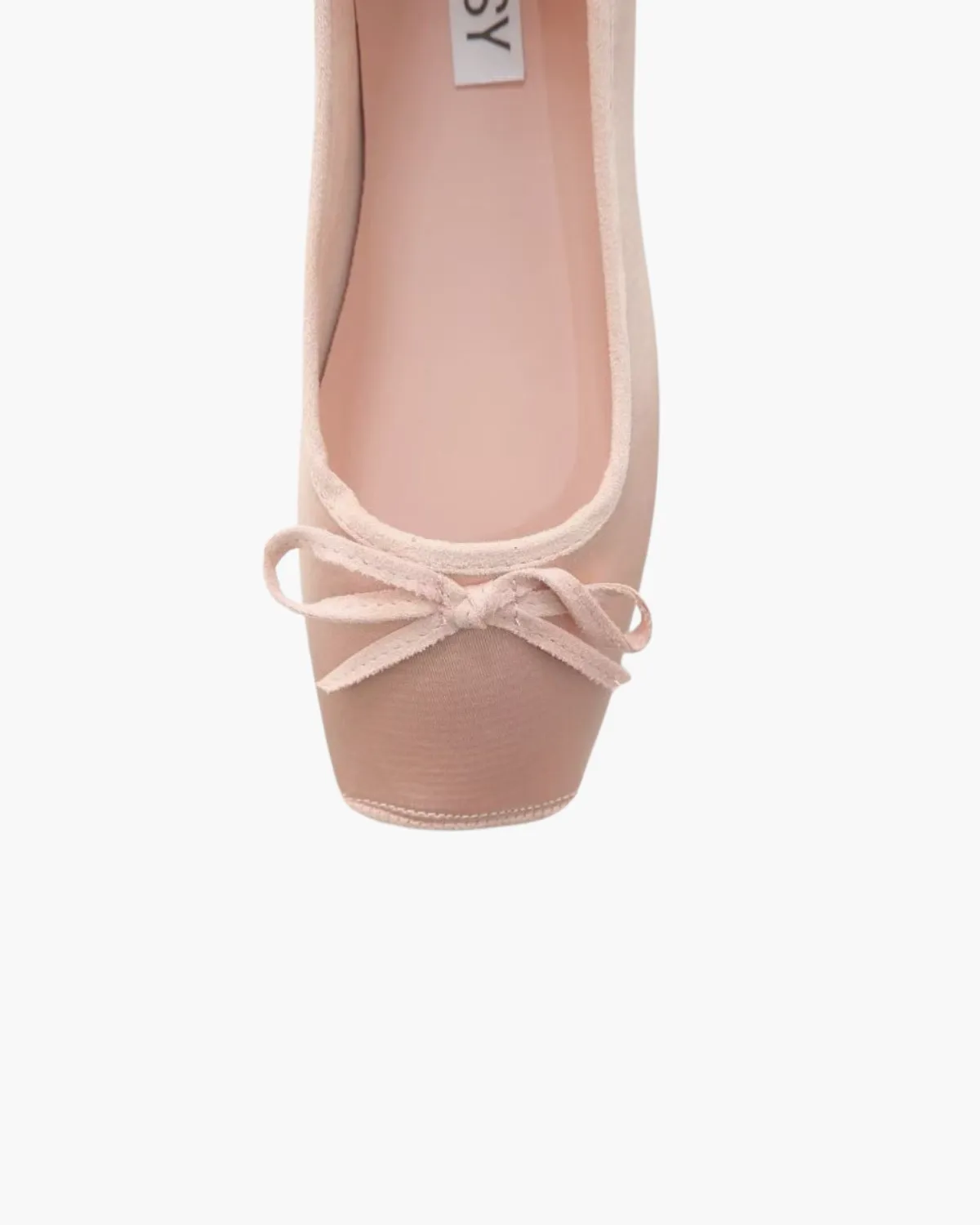 Satin Square Toe Tie Bow Ballet Flats sold by Raboesy product image thumbnail 5