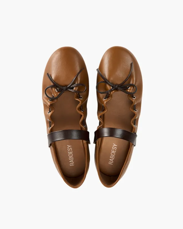 Gathered Mary Jane Ballet Flats made by Raboesy