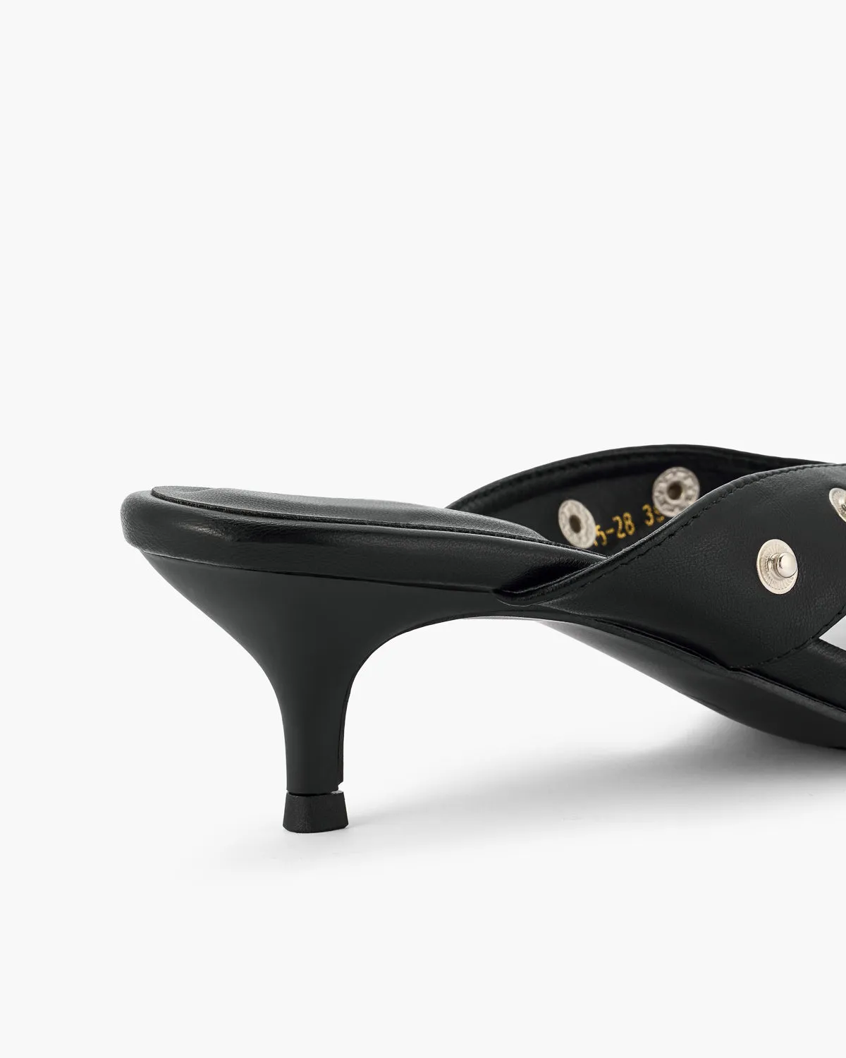 Studded Kitten Heel Thong Sandals sold by Raboesy product image thumbnail 5