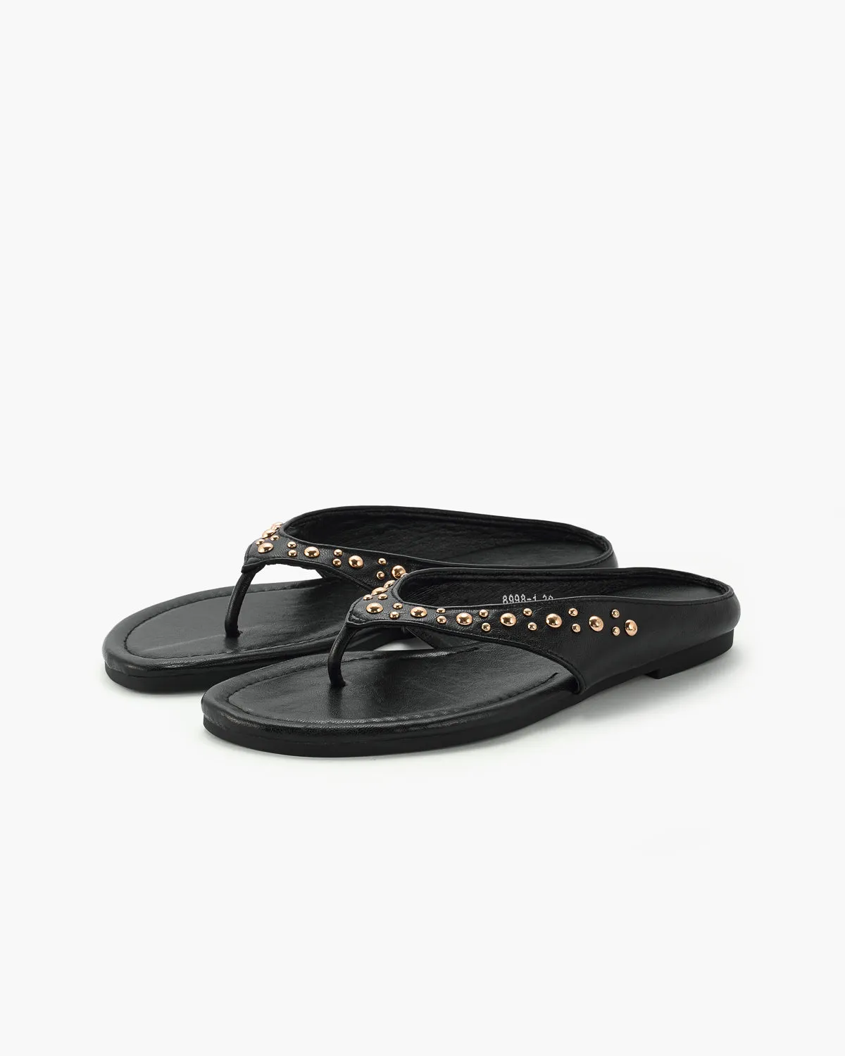 Studded Suede Thong Sandals sold by Raboesy product image thumbnail 4