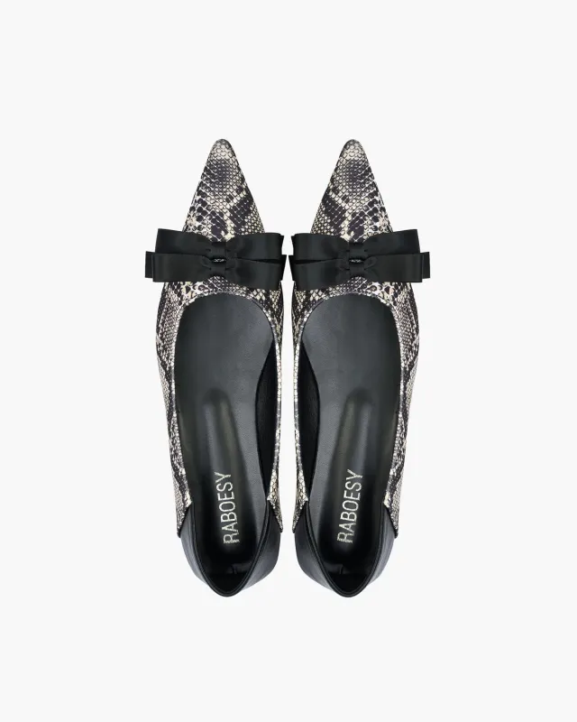 Snake Bow Ballet Flats made by Raboesy