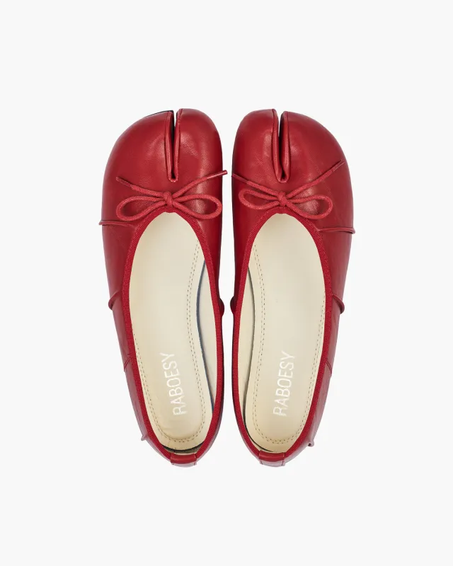 Soft Wrinkles Tabi Ballet Flats made by Raboesy