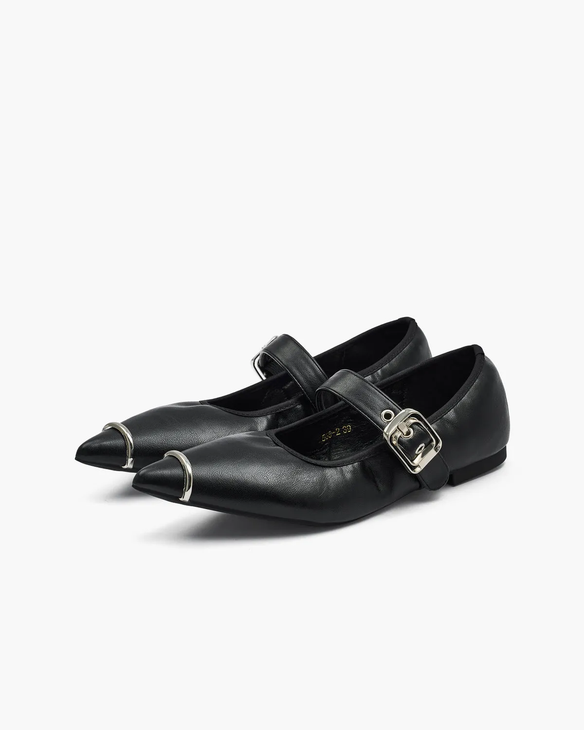 Foldable Pointed Toe Mary Jane Flats sold by Raboesy product image thumbnail 4