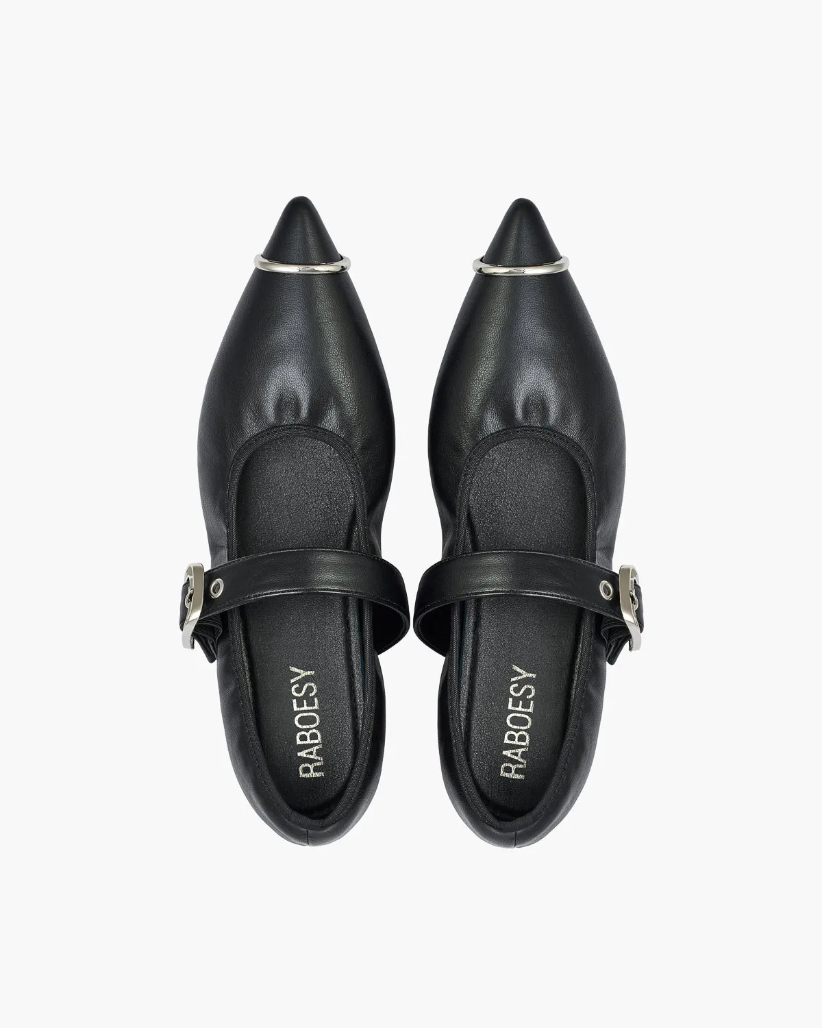 Foldable Pointed Toe Mary Jane Flats sold by Raboesy