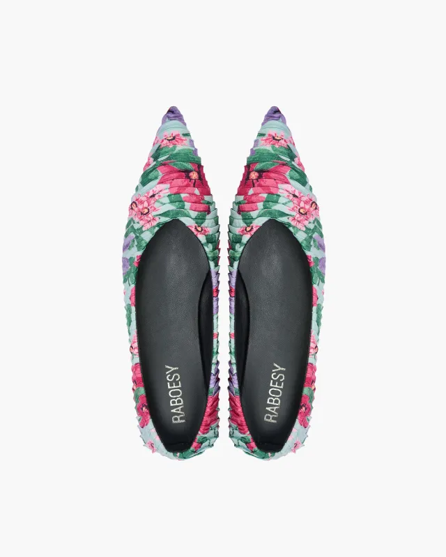 Pointed Toe V Neck Ballet Flats made by Raboesy
