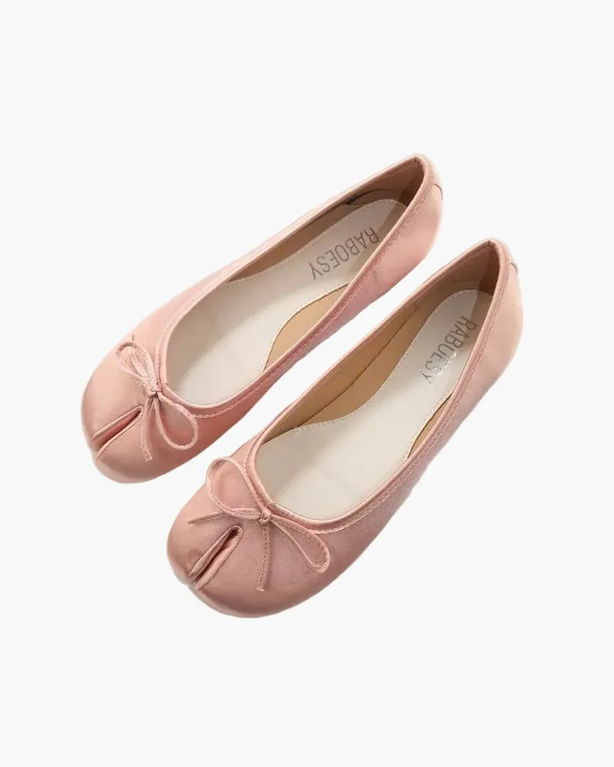 Satin Bow Tie Tabi Ballet Flats sold by Raboesy product image thumbnail 5
