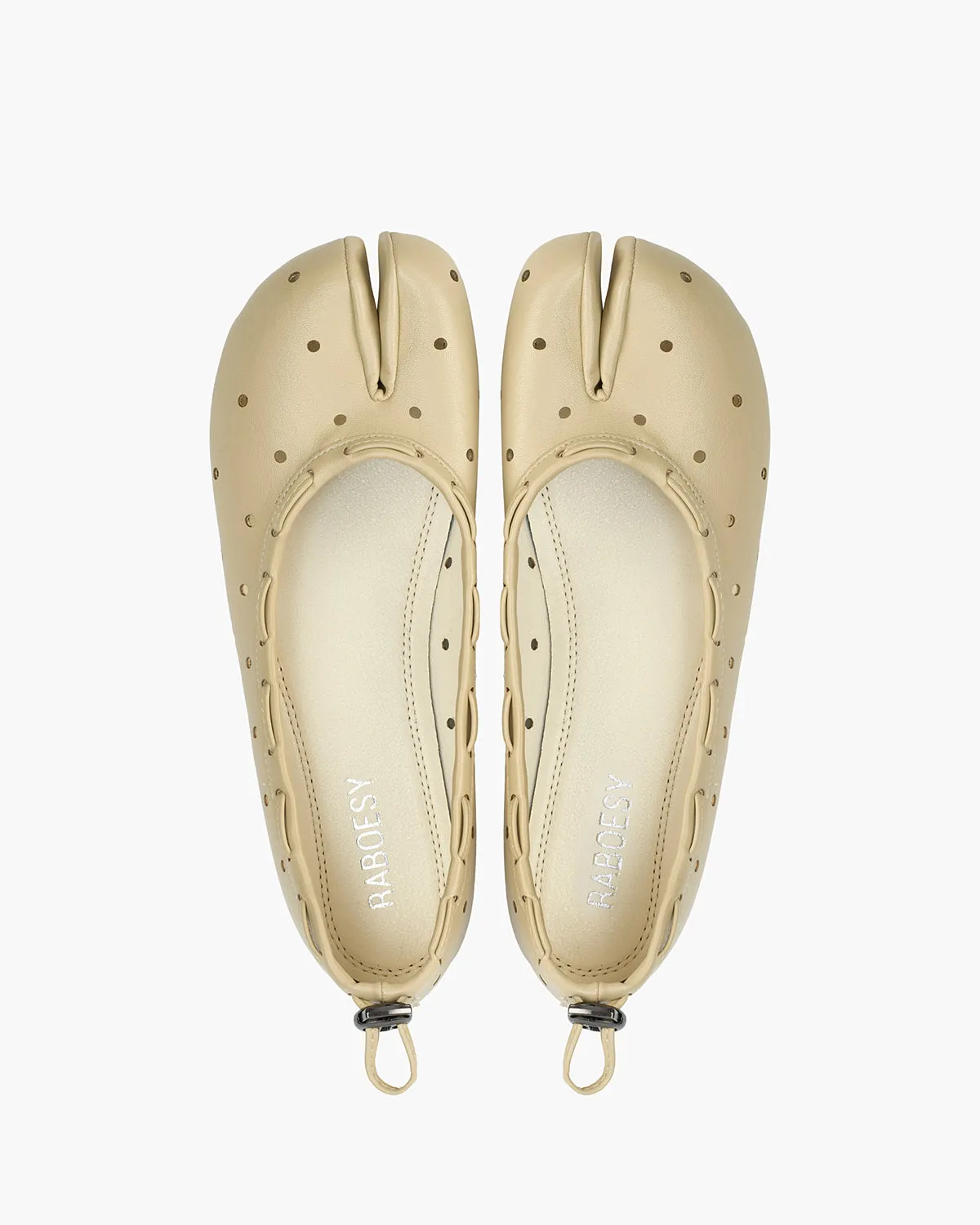 Scallop Cutout Tabi Flats sold by Raboesy