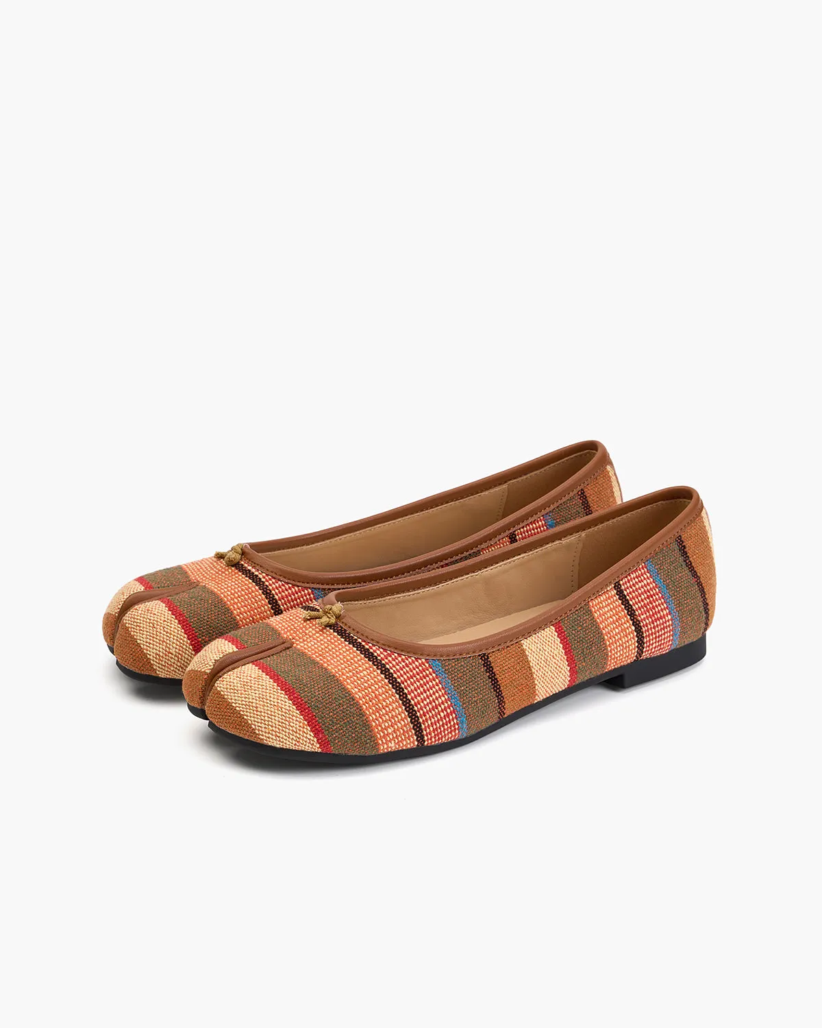 Rainbow Stripe Tabi Ballet Flats sold by Raboesy product image thumbnail 4