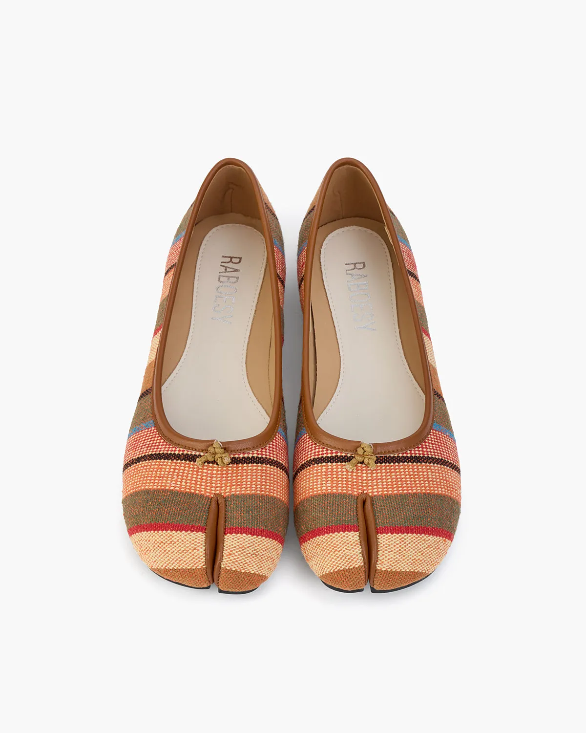 Rainbow Stripe Tabi Ballet Flats sold by Raboesy product image thumbnail 5