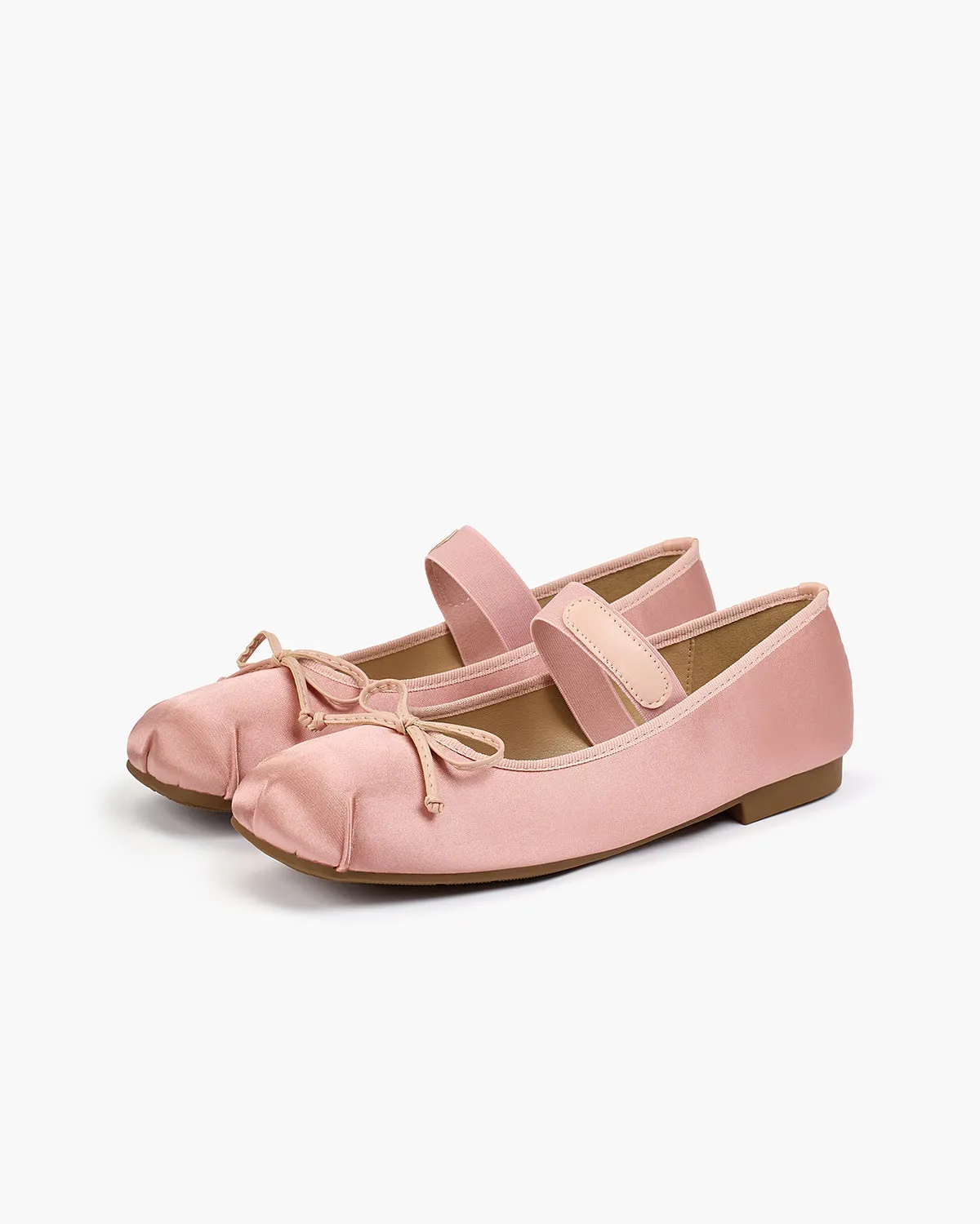 Satin Bow Tie Square Toe Ballet Flats sold by Raboesy product image thumbnail 5