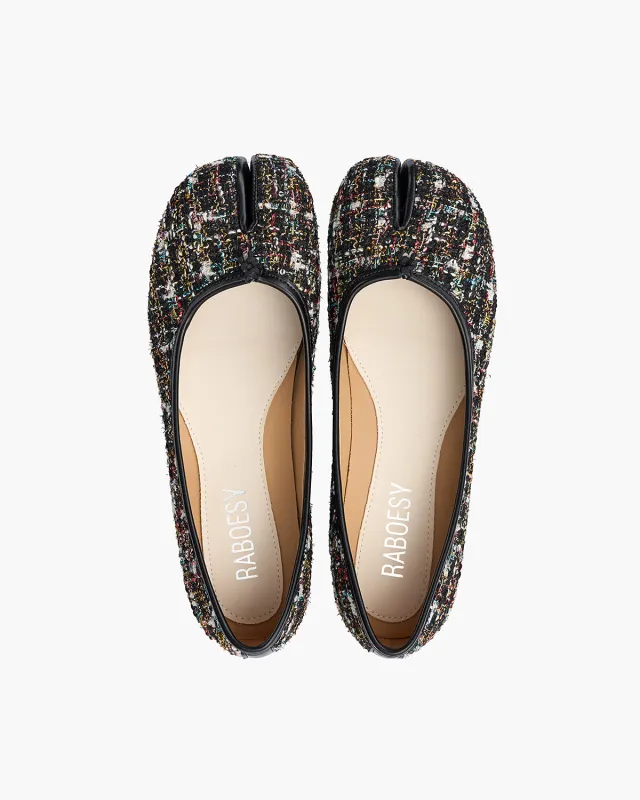 Tweed Tabi Ballet Flats made by Raboesy