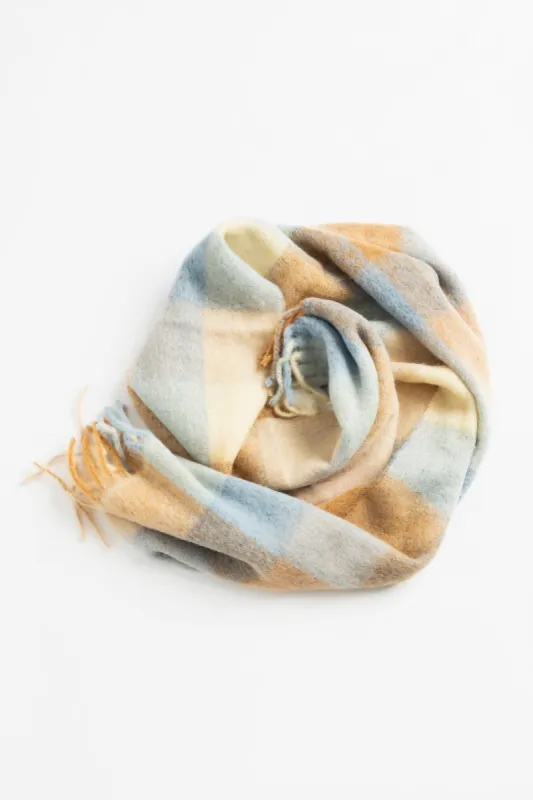 Fresia Scarf - Blue Check sold by Social Studies Shop