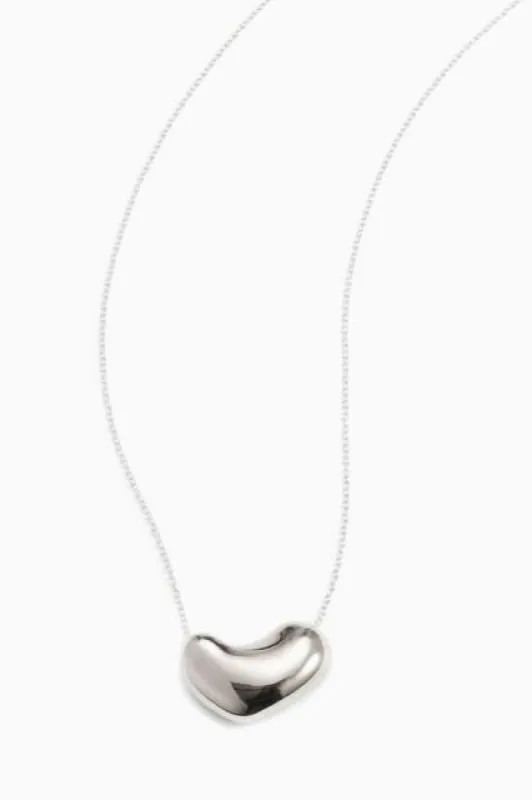 Small Sculpted Heart Pendant - Sterling Silver sold by Social Studies Shop