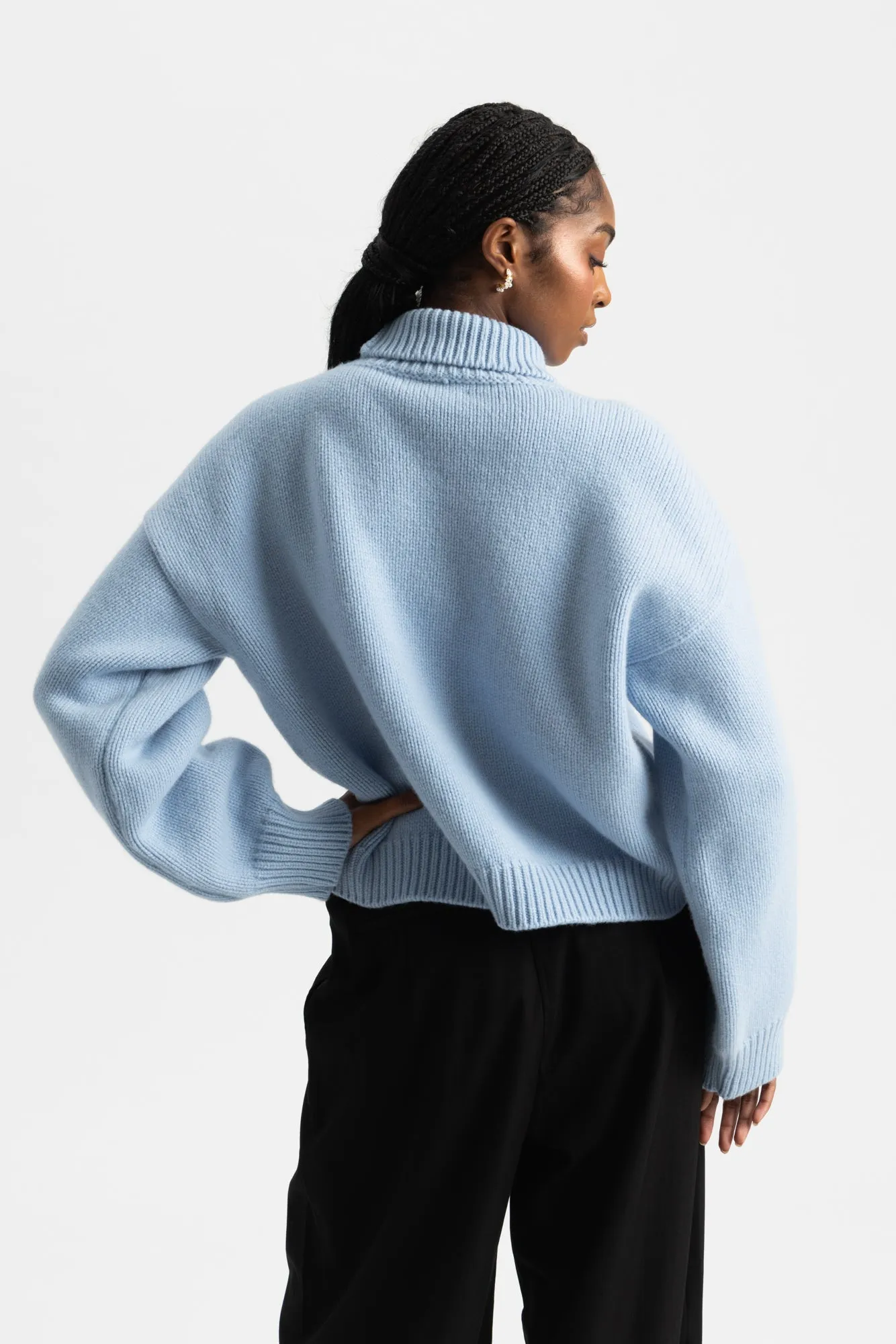 Caragh Chunky Crop High Neck - Pale Blue sold by Social Studies Shop product image thumbnail 4