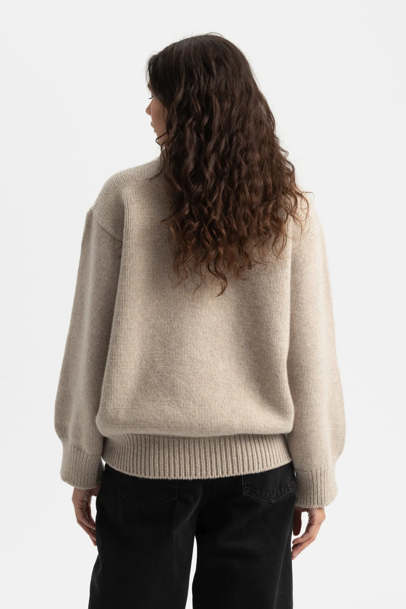 Caragh Chunky Slouch Crewneck - Beige sold by Social Studies Shop product image thumbnail 3