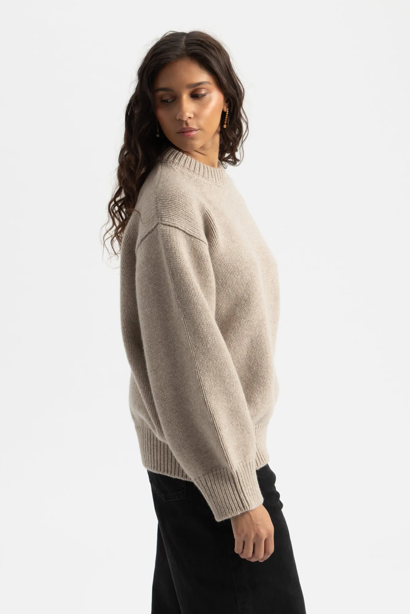 Caragh Chunky Slouch Crewneck - Beige sold by Social Studies Shop product image thumbnail 2
