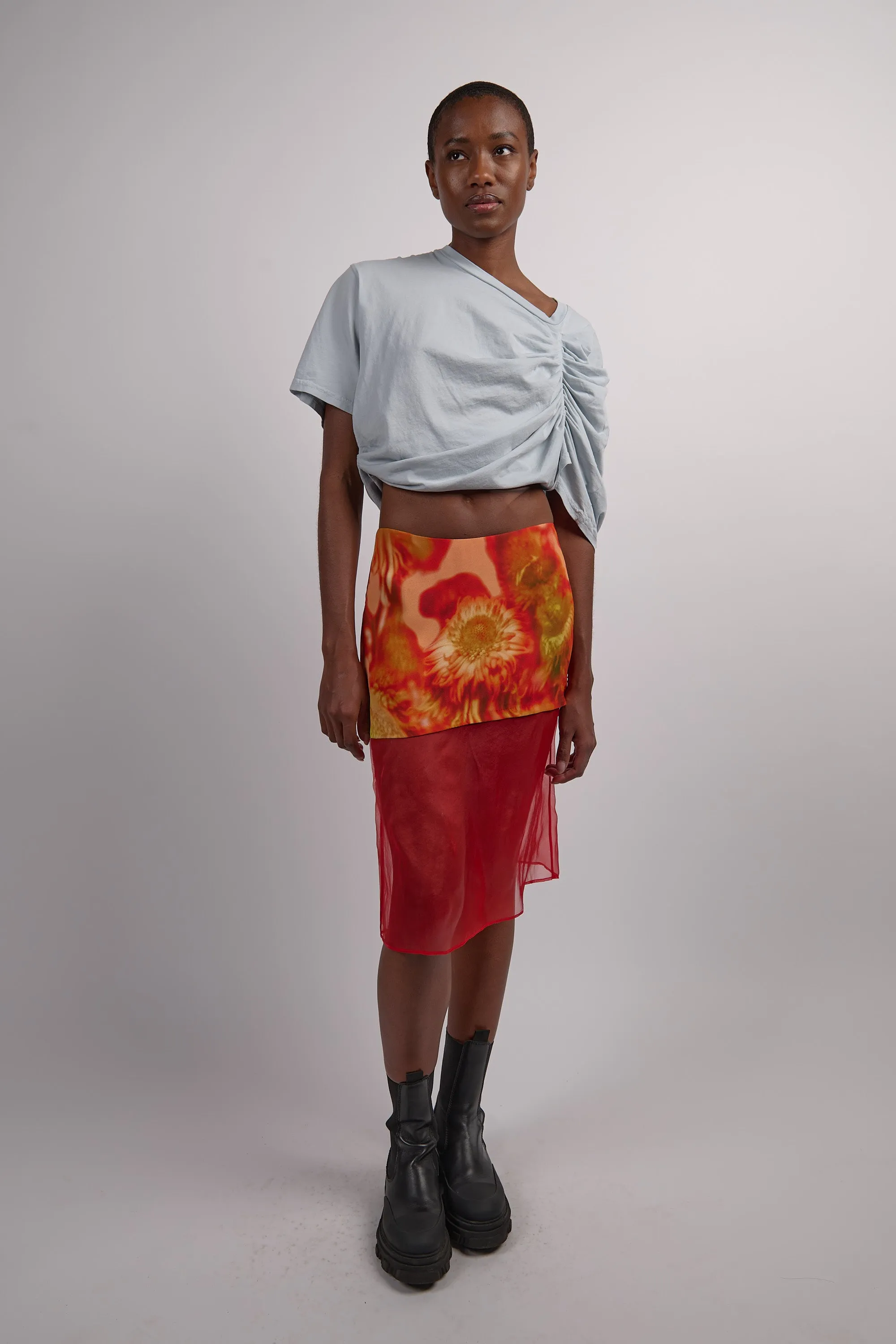 Eva Draped Tee - Dusty Blue sold by Social Studies Shop product image thumbnail 4