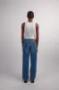Avril Low Slouchy Wide Leg Jean - Moment Mid Blue sold by Social Studies Shop