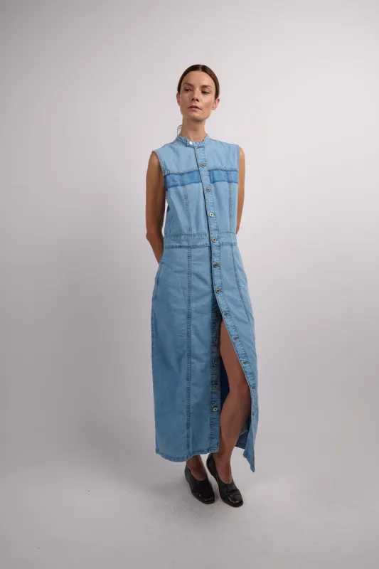 Ethel Dress - Broken Blue sold by Social Studies Shop