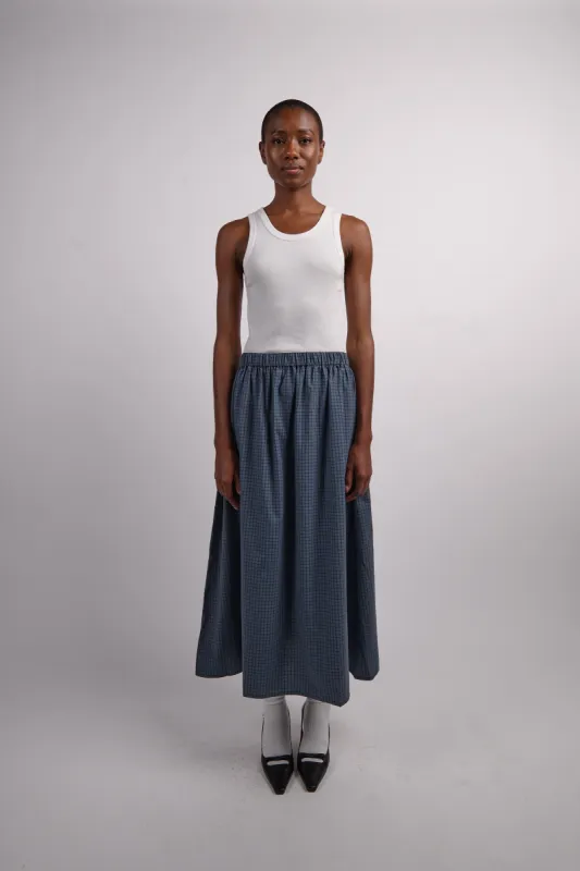 Potus Skirt - Blue Check sold by Social Studies Shop
