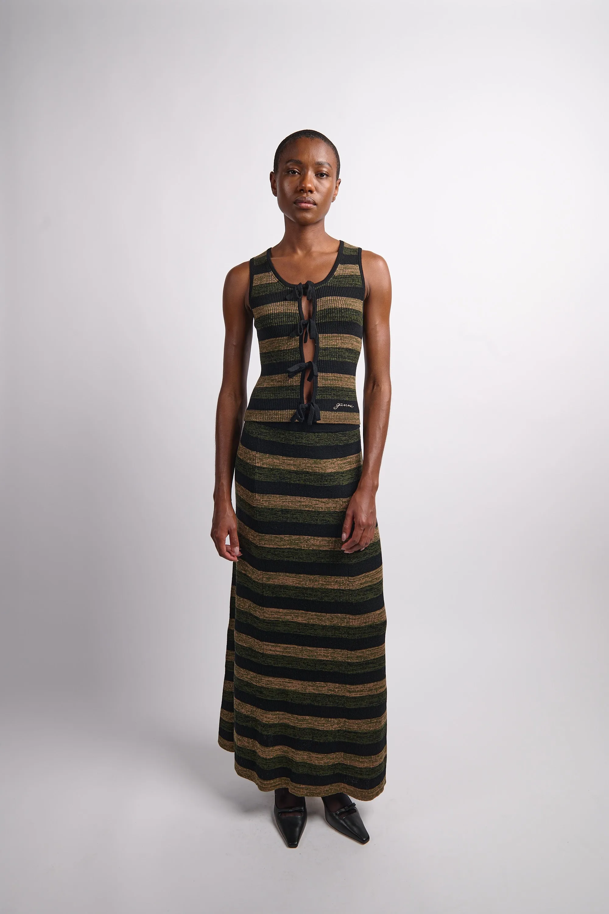 Mini Ribbed Merino Maxi Skirt - Multicolor sold by Social Studies Shop