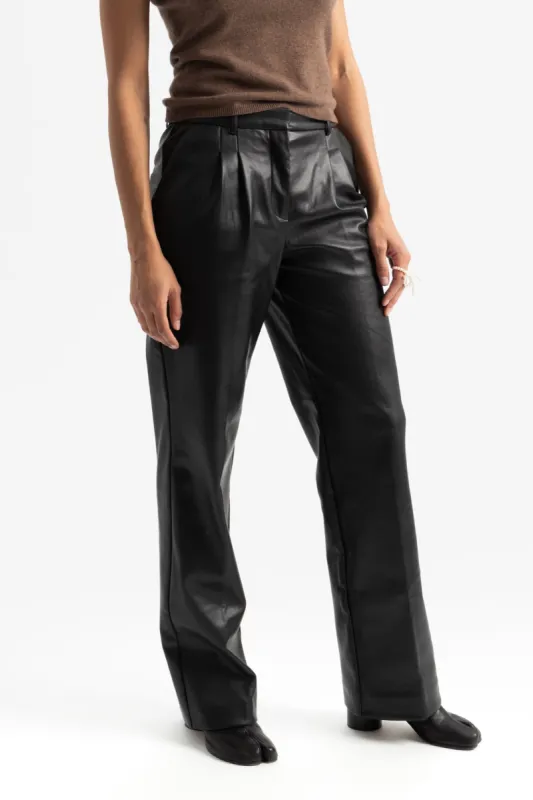 Brooklyn Pleat Pants - Black sold by Social Studies Shop